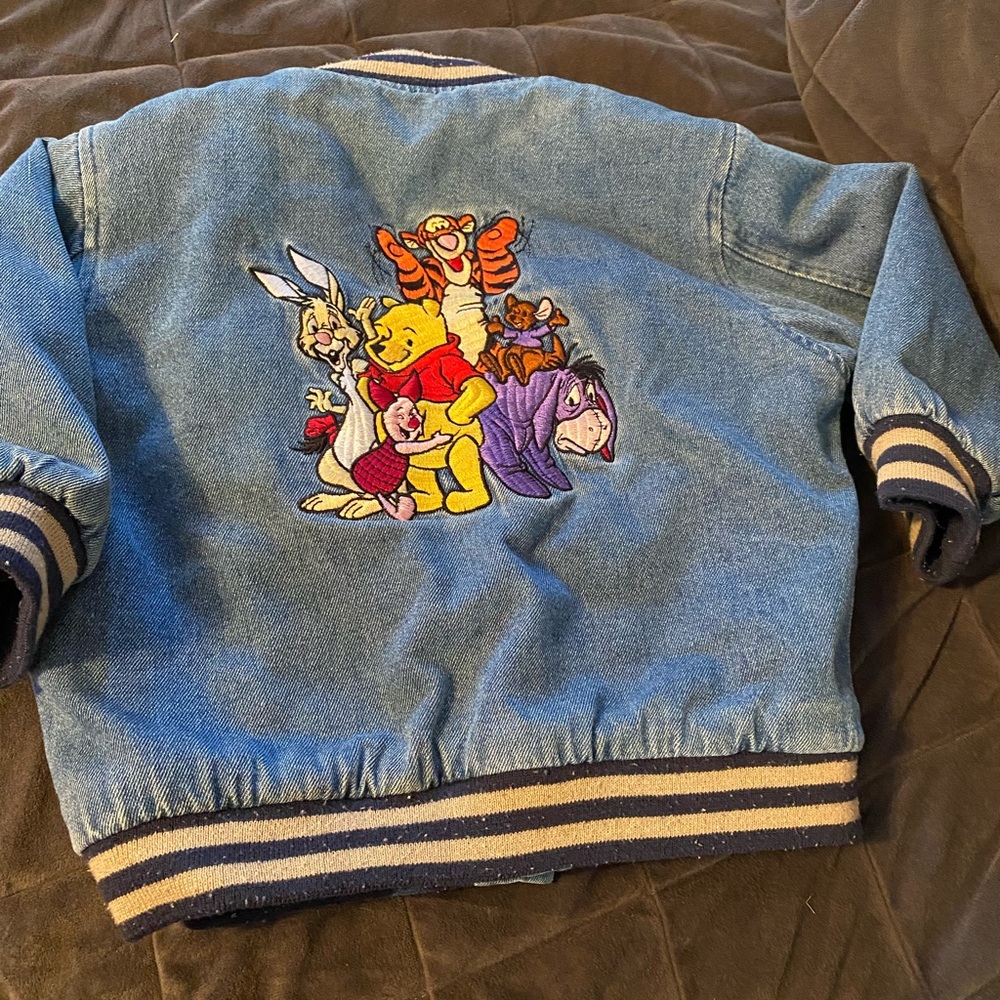 Vintage Winnie the Pooh quilted denim jacket from the Disney store size 3T